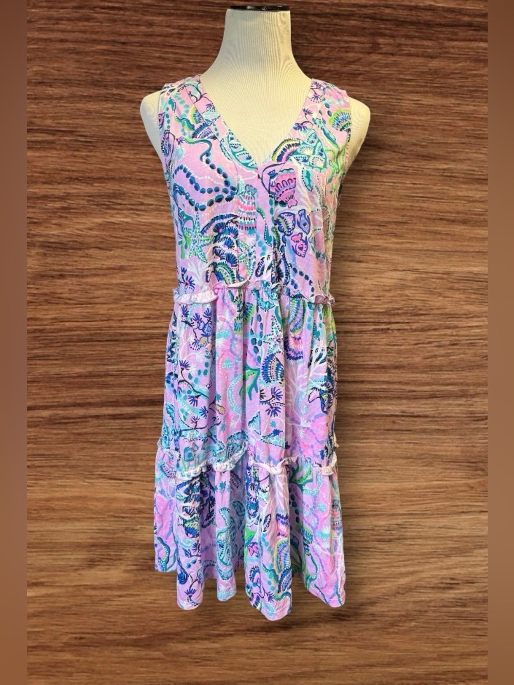 Like new! Lilly Pulitzer  lorina mermaid for you lilac freesia Swing Dress SZ M
